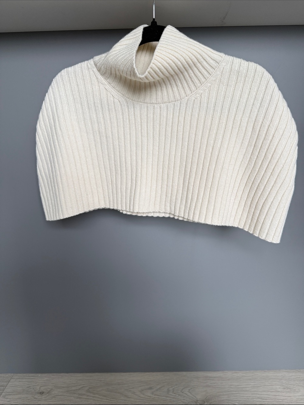 ARKET Wool Turtleneck Knit Poncho
